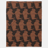 Minimalistische Hand gezeichnet Buffalo Muster Dun Fleecedecke (Vorderseite)