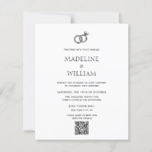 MINIMALISTISCHE Hand gezeichnete Rings QR Code Hoc