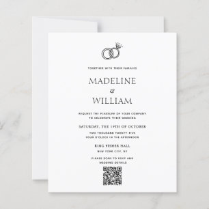 MINIMALISTISCHE Hand gezeichnete Rings QR Code Hoc