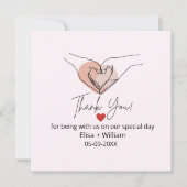 Minimalistische Hand Heart Gesture Wedding Guest G (Vorderseite)