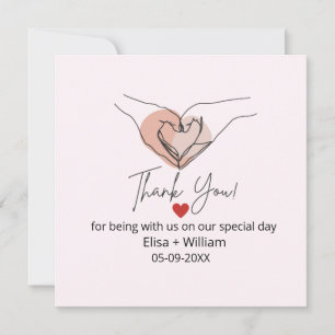 Minimalistische Hand Heart Gesture Wedding Guest G