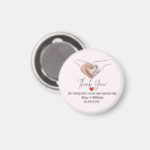Minimalistische Hand Heart Gesture Wedding Guest G Magnet (Vorderseite/Rückseite)