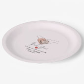 Minimalistische Hand Heart Gesture Wedding Guest G Pappteller (Schrägansicht)