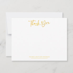 Minimalistische Hand-Letter Dankeschön Imitats Gol Mitteilungskarte