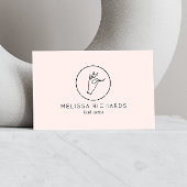 Minimalistische Hand und Lashes Logo-Makeup-Künstl Visitenkarte