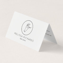 Minimalistische Hand- und Lashes-Logo Visitenkarten