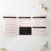 Minimalistische Hand und Lashes Rosa Broschüre (Innenseite)