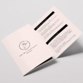 Minimalistische Hand und Lashes Rosa Broschüre