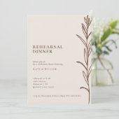 Minimalistische Handarbeit Blumenkohl Ivory Probe  Einladung (Stehend Vorderseite)