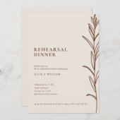 Minimalistische Handarbeit Blumenkohl Ivory Probe  Einladung (Vorne/Hinten)