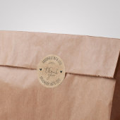 Minimalistische Handarbeit mit Liebe Runder Aufkleber