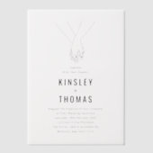 Minimalistische Händchenhochzeit Pergament Einladungen (Vorderseite)