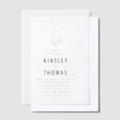 Minimalistische Händchenhochzeit Pergament Einladungen (Versetzt)