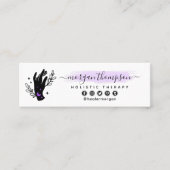 Minimalistische Hände & Mondphasen metaphysisches  Mini Visitenkarte (Vorderseite)