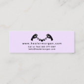 Minimalistische Hände & Mondphasen metaphysisches  Mini Visitenkarte (Rückseite)