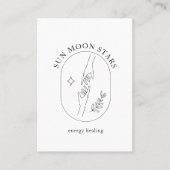 Minimalistische Hände, Star, Leafy Line Art Visitenkarte (Vorderseite)