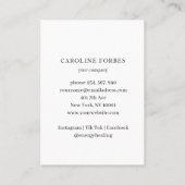 Minimalistische Hände, Star, Leafy Line Art Visitenkarte (Rückseite)