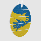 Minimalistische Hände unterstützen die Ukraine, di Ornament (Vorderseite)