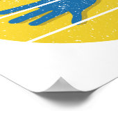 Minimalistische Hände unterstützen die Ukraine, di Poster (Ecke)