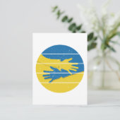 Minimalistische Hände unterstützen die Ukraine, di Postkarte (Stehend Vorderseite)
