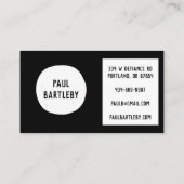 Minimalistische handgefertigte schwarz-weiße Felde Treuekarte (Rückseite)