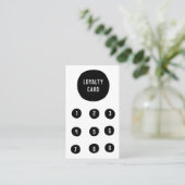 Minimalistische handgefertigte schwarz-weiße Punkt Treuekarte (Stehend Vorderseite)