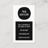 Minimalistische handgefertigte schwarz-weiße Punkt Treuekarte (Rückseite)