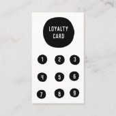 Minimalistische handgefertigte schwarz-weiße Punkt Treuekarte (Vorderseite)