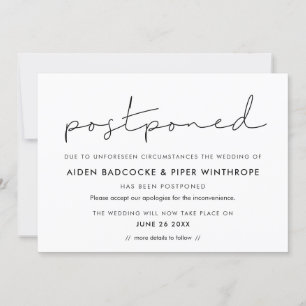 Minimalistische handgeschriebene aufgeschobene Ank Einladung