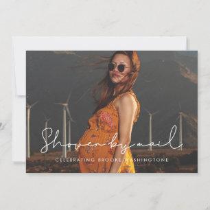 Minimalistische, handgeschriebene Baby-Dusche per Einladung