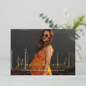 Minimalistische, handgeschriebene Baby-Dusche per Folieneinladung (Stehend vorne)