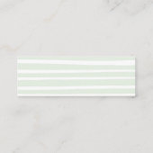 Minimalistische handgeschriebene Baby-Duschregiste Mini Visitenkarte (Rückseite)