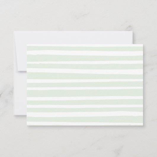 Minimalistische, handgeschriebene Babydusche Dankeskarte (Rückseite)