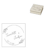 Minimalistische handgeschriebene botanische Save t Gummistempel (Stempel)