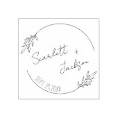 Minimalistische handgeschriebene botanische Save t Gummistempel (Prägung)