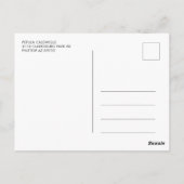 Minimalistische handgeschriebene Brautdusche Postkarte (Rückseite)