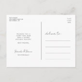 Minimalistische handgeschriebene Frohe Weihnachtsk Postkarte (Rückseite)