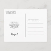 Minimalistische handgeschriebene Glückwünsche Foto Postkarte (Rückseite)