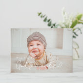 Minimalistische handgeschriebene Godelternkarte Einladung (Stehend Vorderseite)