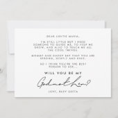 Minimalistische handgeschriebene Godmets-Angebotsk Einladung (Vorderseite)