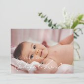 Minimalistische handgeschriebene Godvaterkarte Einladung (Stehend Vorderseite)