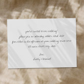 Minimalistische handgeschriebene Hochzeit Einladung