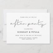 Minimalistische handgeschriebene Hochzeit nach dem Einladung (Vorderseite)