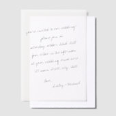 Minimalistische handgeschriebene Hochzeit Pergament Einladungen (Versetzt)