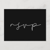 Minimalistische handgeschriebene Hochzeit RSVP Postkarte (Vorderseite)