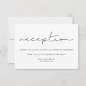 Minimalistische handgeschriebene Hochzeitskarte Einladung (Vorderseite)