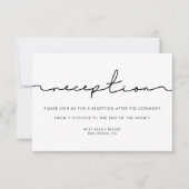 Minimalistische handgeschriebene Hochzeitskarte Einladung (Vorderseite)