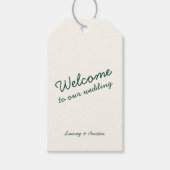 Minimalistische handgeschriebene Hochzeitsmarke Geschenkanhänger (Vorderseite)