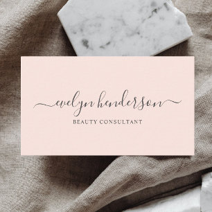 Minimalistische handgeschriebene Kalligraphie Blus Visitenkarte