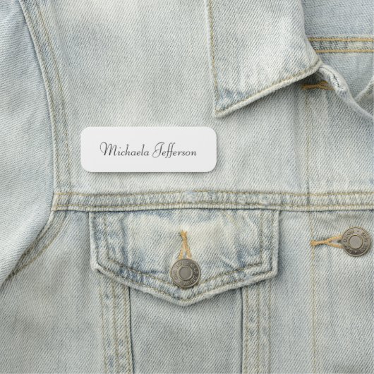 Minimalistische handgeschriebene Kalligraphie in W Namensschild (Beispiel)